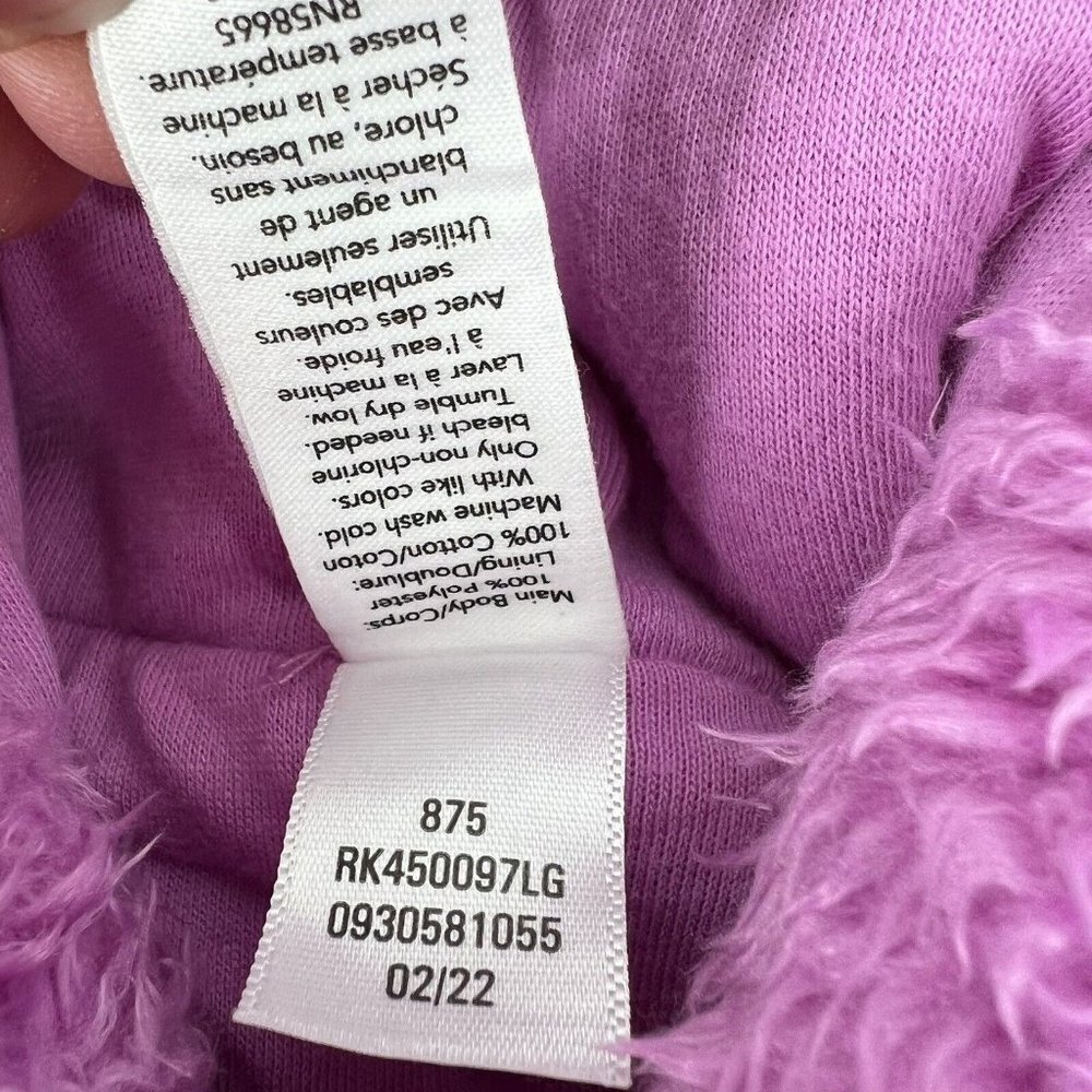 Harper Canyon NEW Girls Purple Lily Fuzzy Hoodie With Ears Size 4 Pullover - Picture 7 of 8